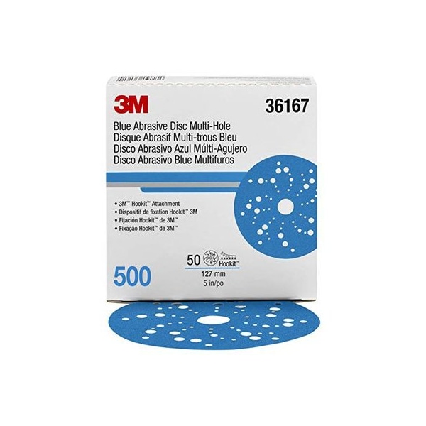 HOOKIT BLUE ABRASIVE DISCS 5" 500 GRIT